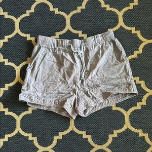 Light Blue Distressed Cargo Shorts Relaxed Fit